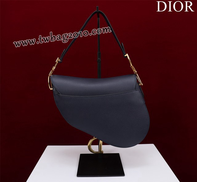 Dior专柜新款迪奥高仿原单长肩带大小号牛皮马鞍包手拎斜挎包 djfk1790